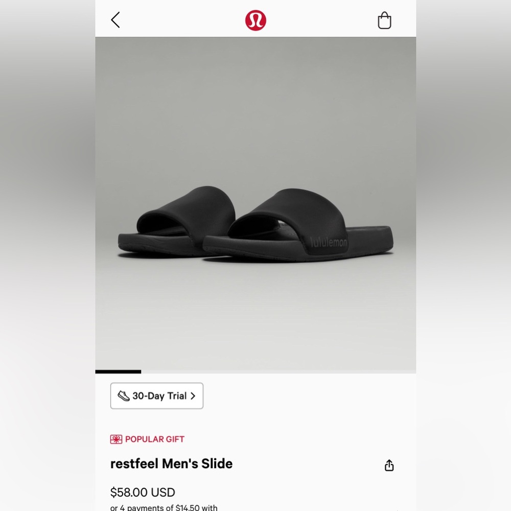 Lululemon Rest Feel Slides - Size 12